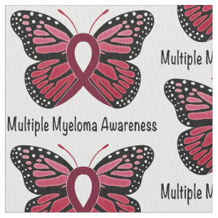 Multipel myeloom: Boterfly Ribbon of Hope Stof