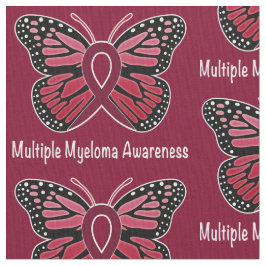 Multipel myeloom: Boterfly Ribbon of Hope Stof
