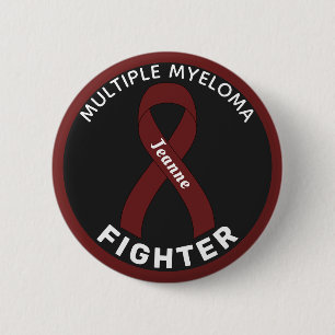 Multipel Myeloom Fighter Ribbon Black Button