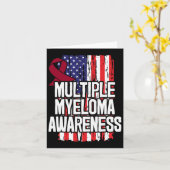 Multipel myeloom geschenk - Bewustzijn van bloedka Kaart (Gele Bloem)