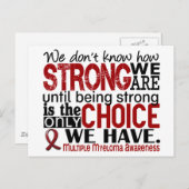 Multipel Myeloom hoe sterk we zijn Briefkaart (Voorkant / Achterkant)