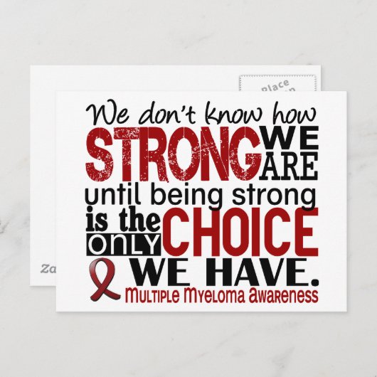 Multipel Myeloom hoe sterk we zijn Briefkaart (Voorkant / Achterkant)