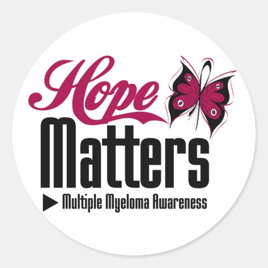 Multipel myeloom HOOP ZAKEN Ronde Sticker (Voorkant)