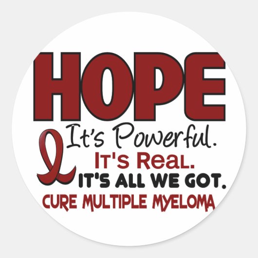 Multipel myeloom HOPE 1 Ronde Sticker (Voorkant)