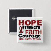 Multipel myeloom HOPE 3 Vierkante Button 5,1 Cm (Voorkant /achterkant)