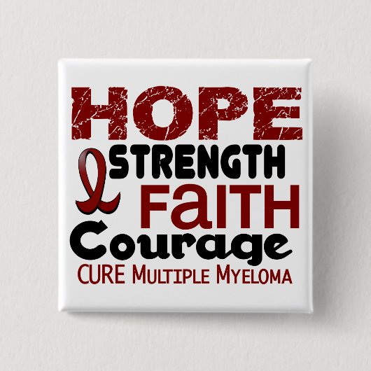 Multipel myeloom HOPE 3 Vierkante Button 5,1 Cm (Voorkant)