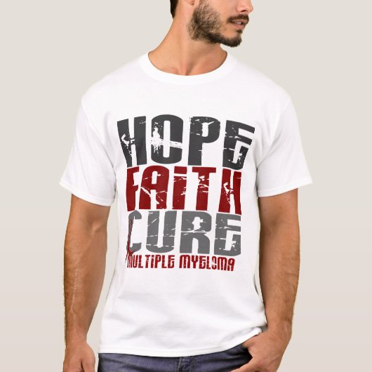 Multipel myeloom HOPE FAITH CURE 1 T-shirt (Voorkant)