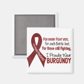 Multipel Myeloom I Prouze Draag Burgundy 1 Magneet (Voorkant / Achterkant)