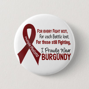 Multipel Myeloom I Prouze Draag Burgundy 1 Ronde Button 5,7 Cm
