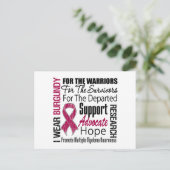 Multipel myeloom ik Draag Burgundy Ribbon TRIBUTE Briefkaart (Staand voorkant)
