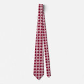 Multipel Myeloom Kankerbewustzijns Plaid Burgundy Stropdas (Voorkant)