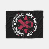 Multipel myeloom ondersteuningsfamilie multipel my fleece deken (Voorkant (Horizontaal))