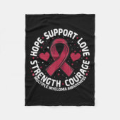 Multipel myeloom ondersteuningsfamilie multipel my fleece deken (Voorkant)