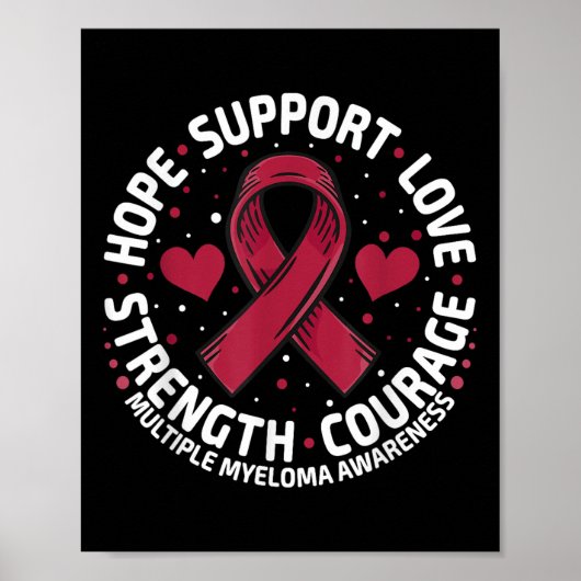 Multipel myeloom ondersteuningsfamilie multipel my poster (Voorkant)