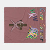Multipel Myeloom Survivor Ribbon Fleece Deken (Voorkant (Horizontaal))