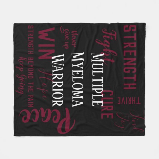 Multipel Myeloom Warrior deken (Voorkant (Horizontaal))