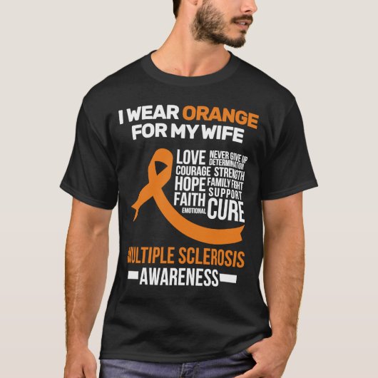 Multipel Sclerosis Disease Husband Supporter T-shirt (Voorkant)