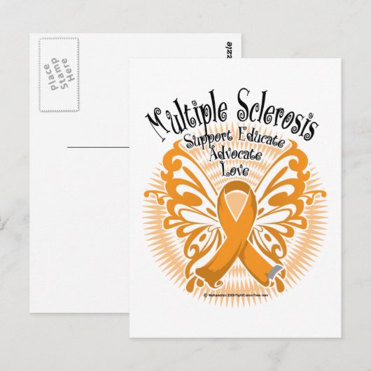 Multipele sclerose Butterfly 3 Briefkaart (Voorkant / Achterkant)
