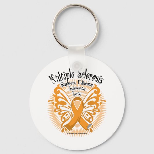 Multipele sclerose Butterfly 3 Sleutelhanger (Voorkant)