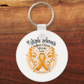 Multipele sclerose Butterfly 3 Sleutelhanger (Voorkant)