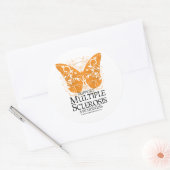 multipele sclerose Butterfly Ronde Sticker (Envelop)