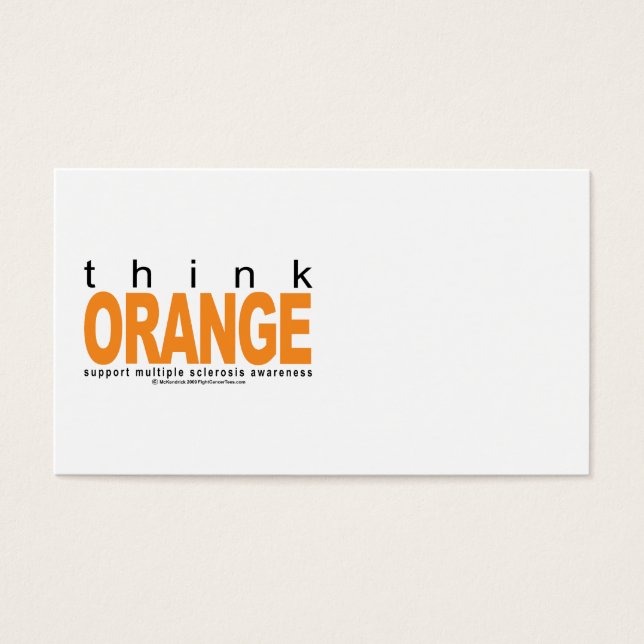 Multipele sclerose DENK Oranje Visitekaartje (Voorkant)