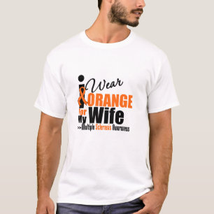 multipele sclerose die ik Oranje voor mijn vrouw h T-shirt
