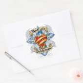 Multipele sclerose Kruis en hart Ronde Sticker (Envelop)