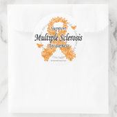 Multipele sclerose lint van Butterflies Ronde Sticker (Tas)