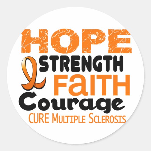 Multipele sclerose MS HOPE 3 Ronde Sticker (Voorkant)