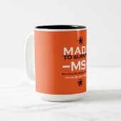 multipele sclerose Overlevingsondersteuning Tweekleurige Koffiemok (Voorkant links)