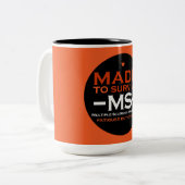 multipele sclerose Overlevingsondersteuning Tweekleurige Koffiemok (Voorkant links)