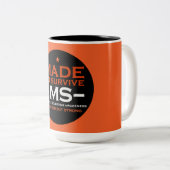 multipele sclerose Overlevingsondersteuning Tweekleurige Koffiemok (Voorkant rechts)