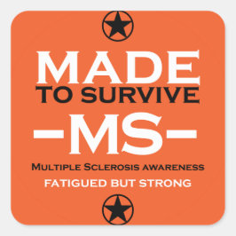 multipele sclerose Overlevingsondersteuning Vierkante Sticker