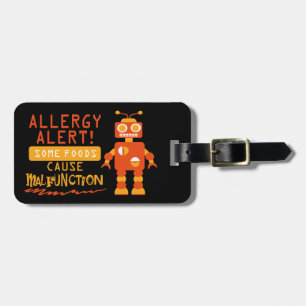 multipele voedselallergie Robot Alert Bagagelabel