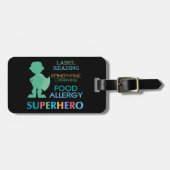  multipele voedselallergie Superheld Alert Bagagelabel (Voorkant horizontaal)