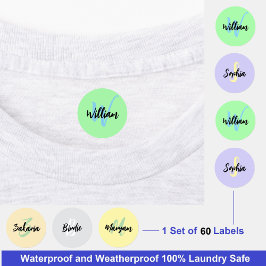 Multipele waterdichte monogram Labels | Naam Kledi