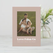 Multiphoto Liefde van ons Familiefoto Feestdagenkaart (Staand voorkant)