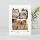 Multiphoto Sending Holiday Cheer Photo Feestdagenkaart (Staand voorkant)