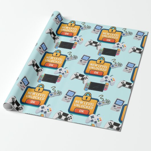 Multiplatform-videogame Cadeaupapier (Uitgerold)