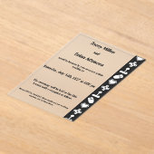 Multiplayer Mode in Black Acrylic Wedding Acryl Uitnodigingen (Laagn)