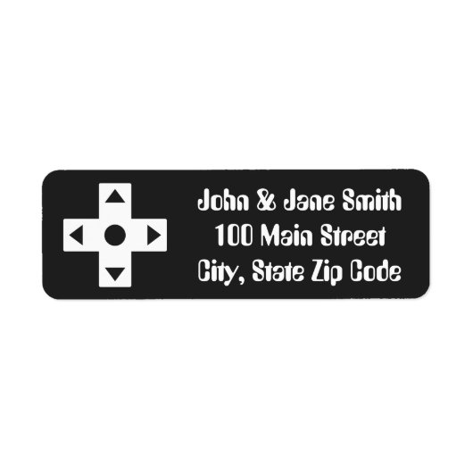 Multiplayer Mode in Black Return Address Label (Voorkant)