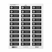 Multiplayer Mode in Black Return Address Label (Full Sheet)