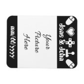 Multiplayer Mode in Black Save-the-Date Magnet Magneet (Horizontaal)