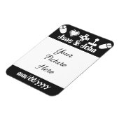 Multiplayer Mode in Black Save-the-Date Magnet Magneet (Linkerzijde)