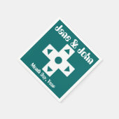 Multiplayer Mode in Blauwgroen Napkins Servetten (Hoek)