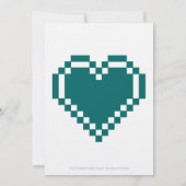 Multiplayer Mode in Blauwgroen Wedding Invitation Kaart (Achterkant)