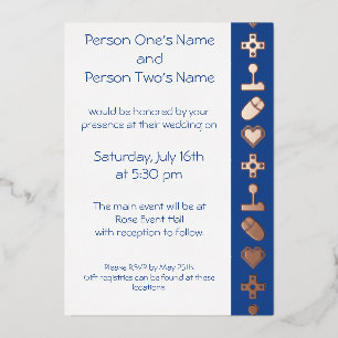 Multiplayer Mode in Blue Folie Invitation Uitnodiging