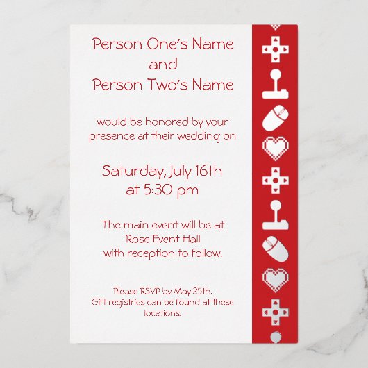 Multiplayer Mode in Cherry Folie Invitation Folie Uitnodiging (Voorkant)