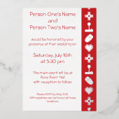 Multiplayer Mode in Cherry Folie Invitation Uitnodiging (Voorkant)